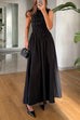 Karleedress Crewneck Sleeveless Glitter Sequin Splice Maxi Dress