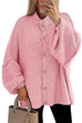 Karleedress Button Up Balloon Sleeves Sweater Cardigan