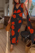 Karleedress Cowl Neck Backless Floral Print Maxi Dress with Scarf