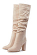 Karleedress Pointed Toe Chunky Block High Boots