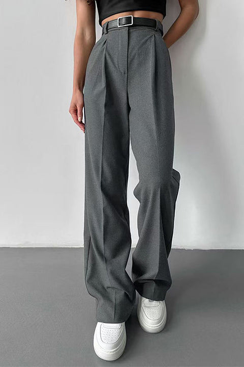 Karleedress High Rise Pocketed Straight Leg Suit Pants