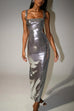 Karleedress Sleeveless Open Back Sequin Bodycon Maxi Party Dress