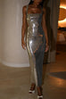 Karleedress Sleeveless Open Back Sequin Bodycon Maxi Party Dress