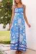 Karleedress Ric Rac Trim Pocketed Unique Print Maxi Cami Dress