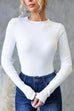 Karleedress Long Sleeves Solid Ribbed Knit Top