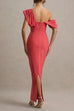 Draped One Shoulder Bodycon Maxi Party Dress