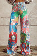 Karleedress Vintage Floral Print Wide Leg Pants