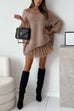 Karleedress V Neck Drop Shoulder Slouchy Pullover Sweater