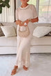 Karleedress Crewneck Hollow Out Maxi Vacation Dress with Detachable Liner