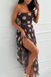 Karleedress Strapless Tube Polka Dot Mesh Maxi Dress