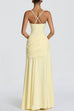 Karleedress Sleeveless Back Criss Cross Solid Flowy Maxi Dress
