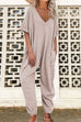 Karleedress V Neck Half Sleeves Loose Fit Jumpsuit