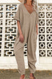 Karleedress V Neck Half Sleeves Loose Fit Jumpsuit