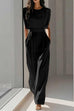 Karleedress Round Neck Sleeveless High Waist Wide Leg Jumpsuit
