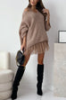 Karleedress V Neck Drop Shoulder Slouchy Pullover Sweater