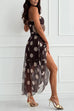 Karleedress Strapless Tube Polka Dot Mesh Maxi Dress