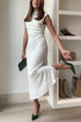 Karleedress Mockneck Sleeveless Side Ruched Midi Dress