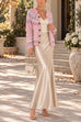 Karleedress Button Down Printed Sweater Cardigan