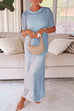 Karleedress Crewneck Hollow Out Maxi Vacation Dress with Detachable Liner