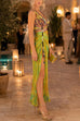 V Neck Sleeveless Printed High Slit Maxi Dress