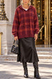 Karleedress Plaid Hooded Relaxed Fit Pullover Sweater(in 6 Colors)