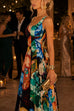 Sleeveless Floral Print Swing Midi Dress