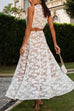 Karleedress Palm Trees Embroidery Pocketed Swing Maxi Skirt