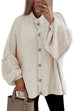 Karleedress Button Up Balloon Sleeves Sweater Cardigan