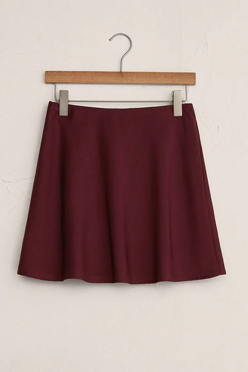 Karleedress High Waist Solid Satin Mini Skirt