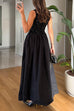 Karleedress Crewneck Sleeveless Glitter Sequin Splice Maxi Dress