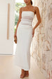Karleedress Spaghetti Strap Cut Out Waist Splice Maxi Dress