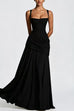 Karleedress Sleeveless Back Criss Cross Solid Flowy Maxi Dress