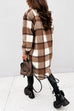 Karleedress Long Sleeves Button Up Plaid Casual Shacket Jacket
