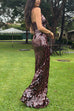 Karleedress Spaghetti Strap V Neck Glitter Sequin Maxi Party Dress