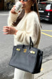 Karleedress Casual Solid Crewneck Pullover Sweater