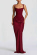 Karleedress Sleeveless Ruched Solid Bodycon Maxi Dress