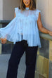 Mockneck Tulle Cover Up Top with Lace Camisole