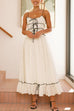 Karleedress Frill Trim Tie Bow Swing Maxi Cami Dress