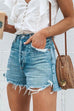 Karleedress Frayed Raw Hem Ripped Shorts