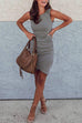 Karleedress Ruched Sheath Sleeveless Dress