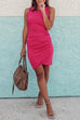 Karleedress Ruched Sheath Sleeveless Dress
