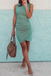 Karleedress Ruched Sheath Sleeveless Dress