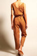 Karleedress Wrap V Neck Bow Knot Sleeveless Jumpsuit