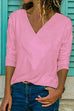 Karleedress Classic V-neck Solid Basic Tops