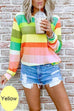 Karleedress Candy Striped Long Sleeves Pullover Top