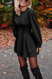Karleedress Hign Waist Swing Mini Sweatshirt Dress