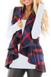 Karleedress Lush Plaid Jacket Vest with Pockets